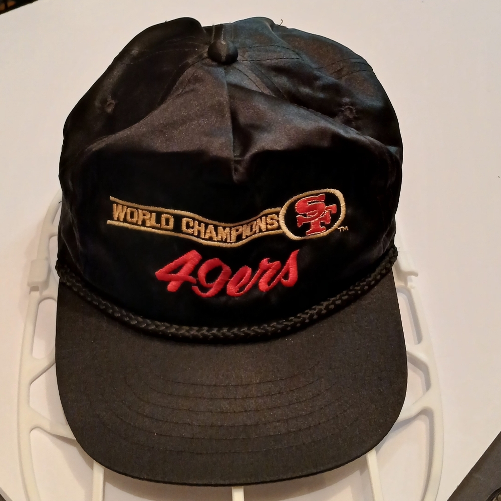 San Francisco 49ers World Champions Cap Hat Zip Back Adjustable Ama Pro RARE